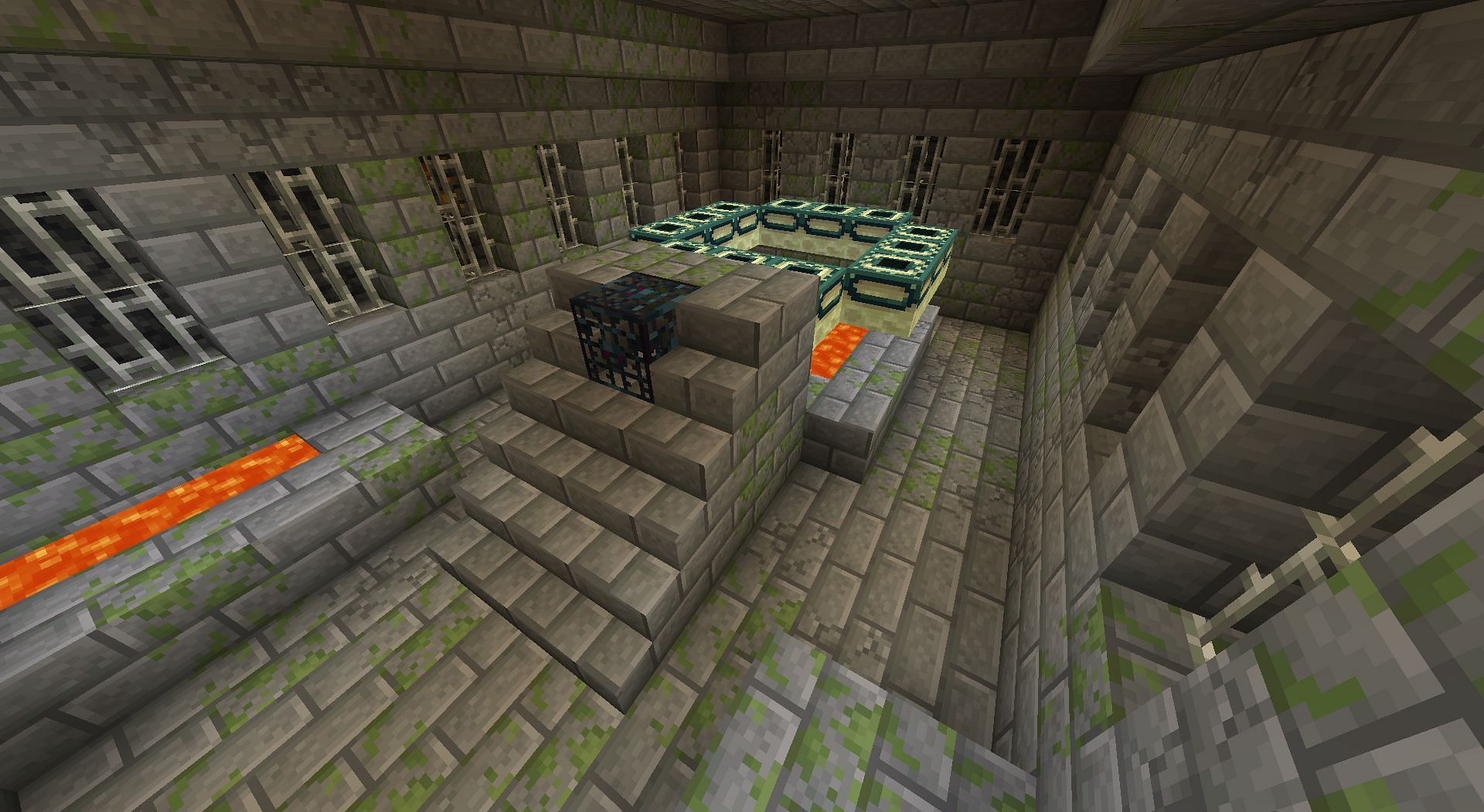 Finding the portal room can be tedious (Image via Minecraft)