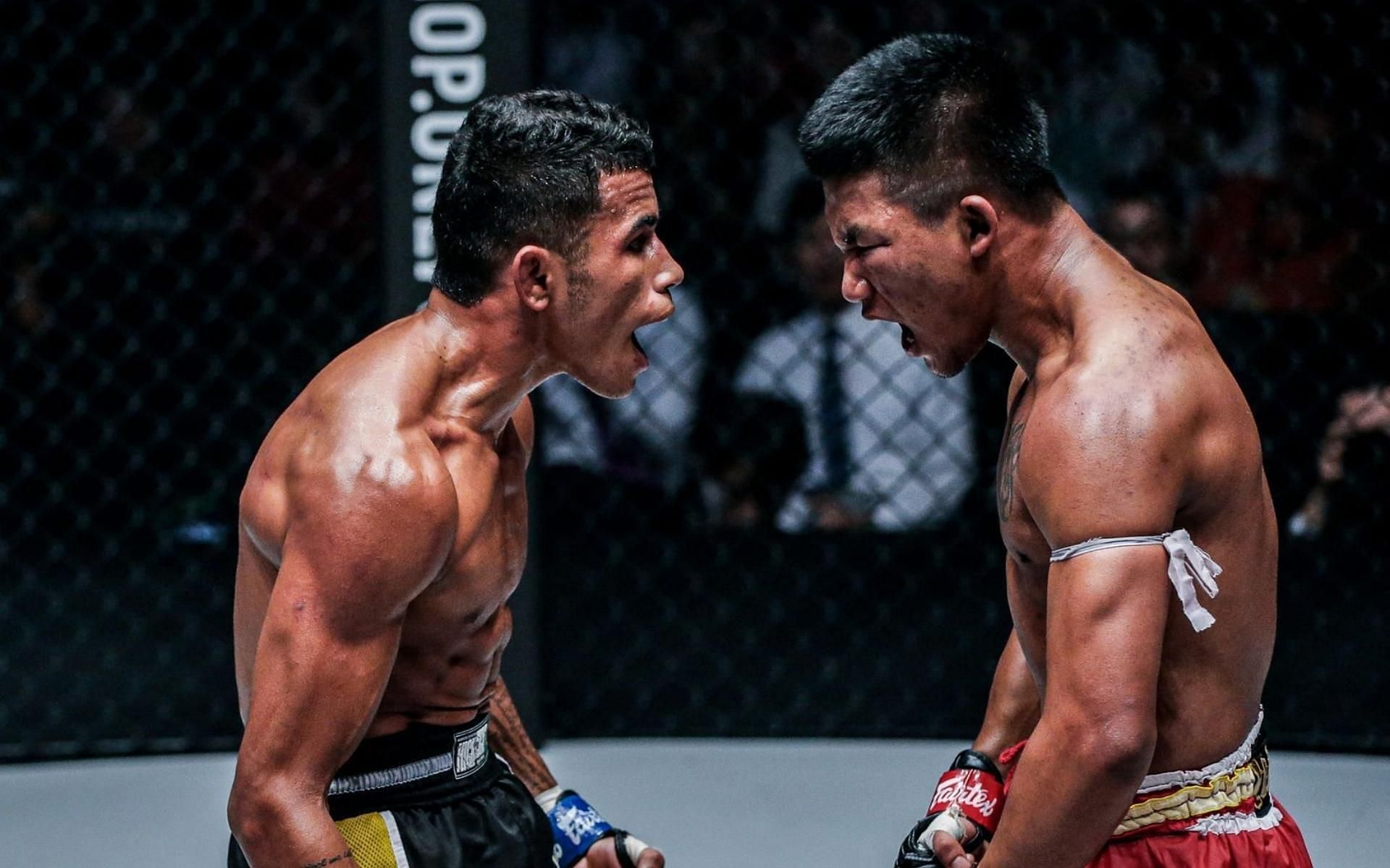 Walter Goncalves (left) and Rodtang Jitmuangnon (right) put on a banger back in 2019. (Image courtesy of ONE Championship)