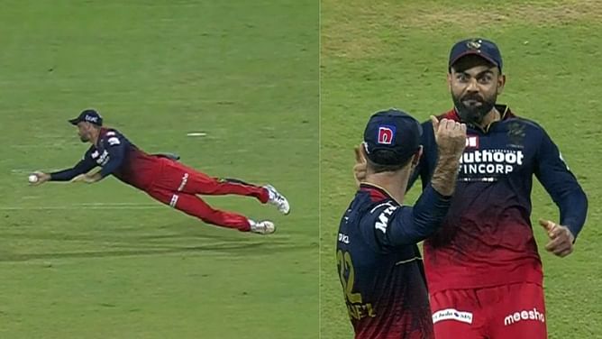 IPL 2022: [Watch] Glenn Maxwell's one-handed flying catch sends back Shubman Gill