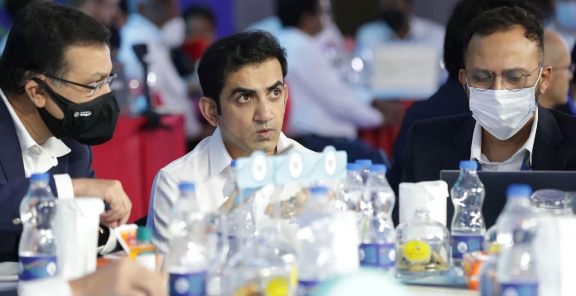 The Lucknow Super Giants table at the IPL 2022 auction (Credit: BCCI/IPL)