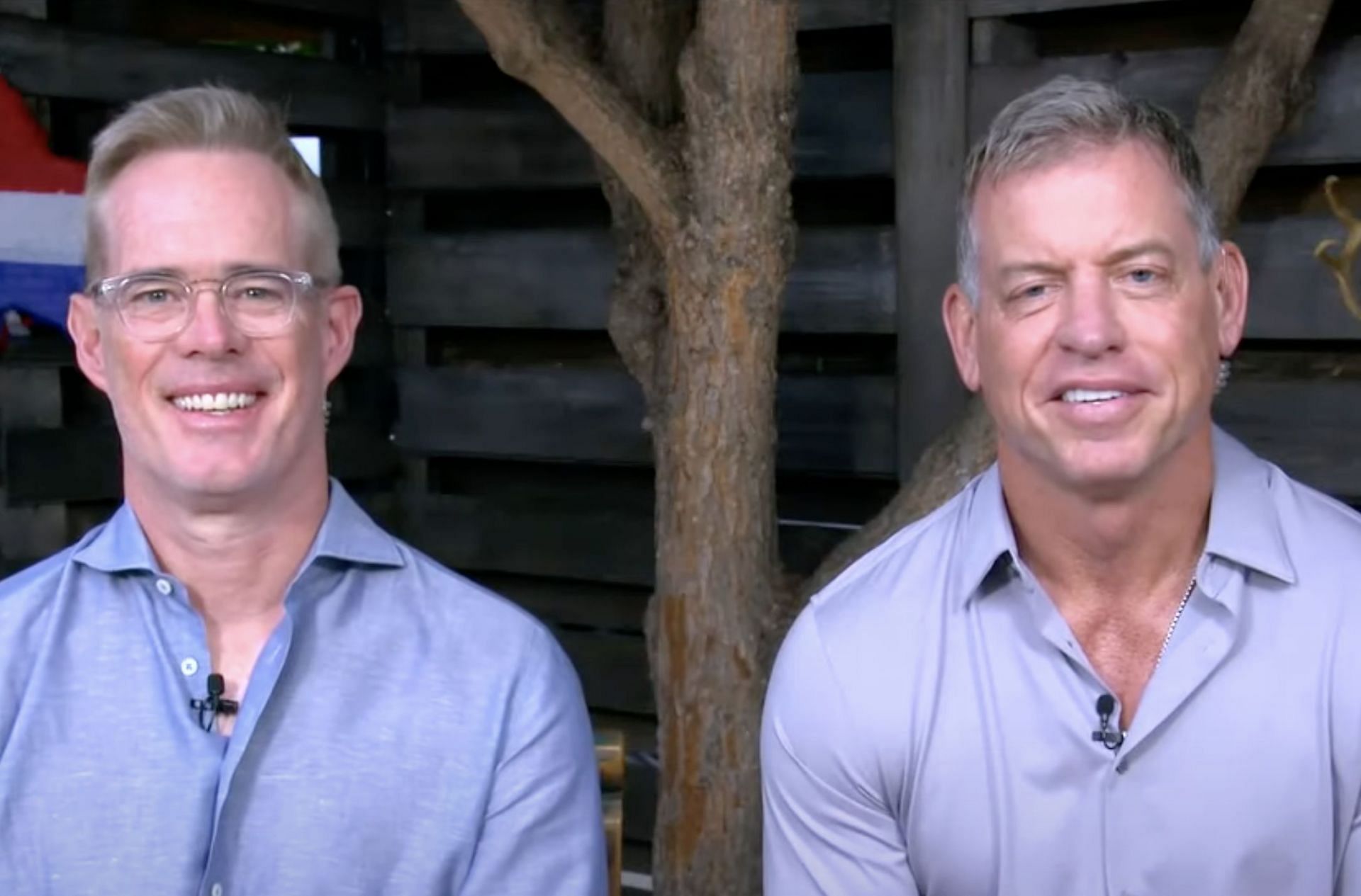 Joe Buck and Troy Aikman (Courtesy of Good Morning America&#039;s YouTube channel)