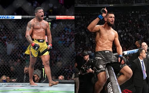 Gilbert Burns (left) and Khamzat Chimaev (right) (Images via Getty)