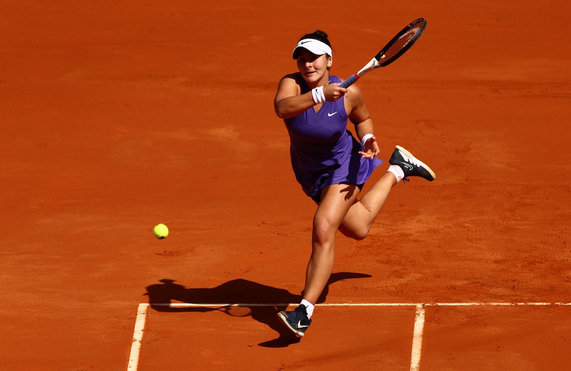 Bianca Andreescu at the 2021 Mutua Madrid Open.