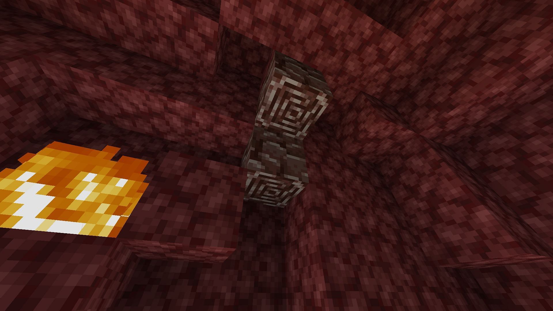 Ancient Debris after exploding the areas (Image via Minecraft)