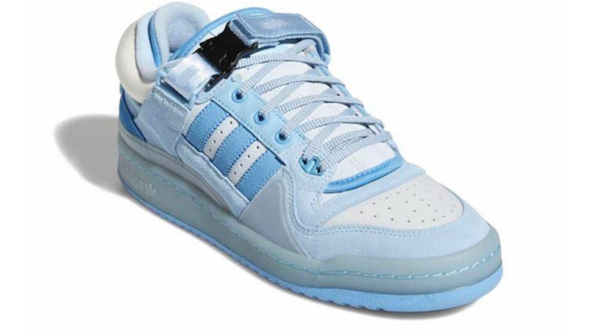Bad Bunny x Adidas Forum Low Buckle Blue Tint shoes (Image via Adidas)