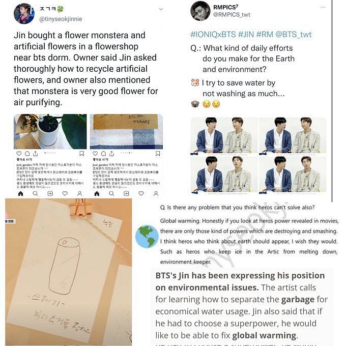 BTS's Jin helps to bring more awareness to environmental problems