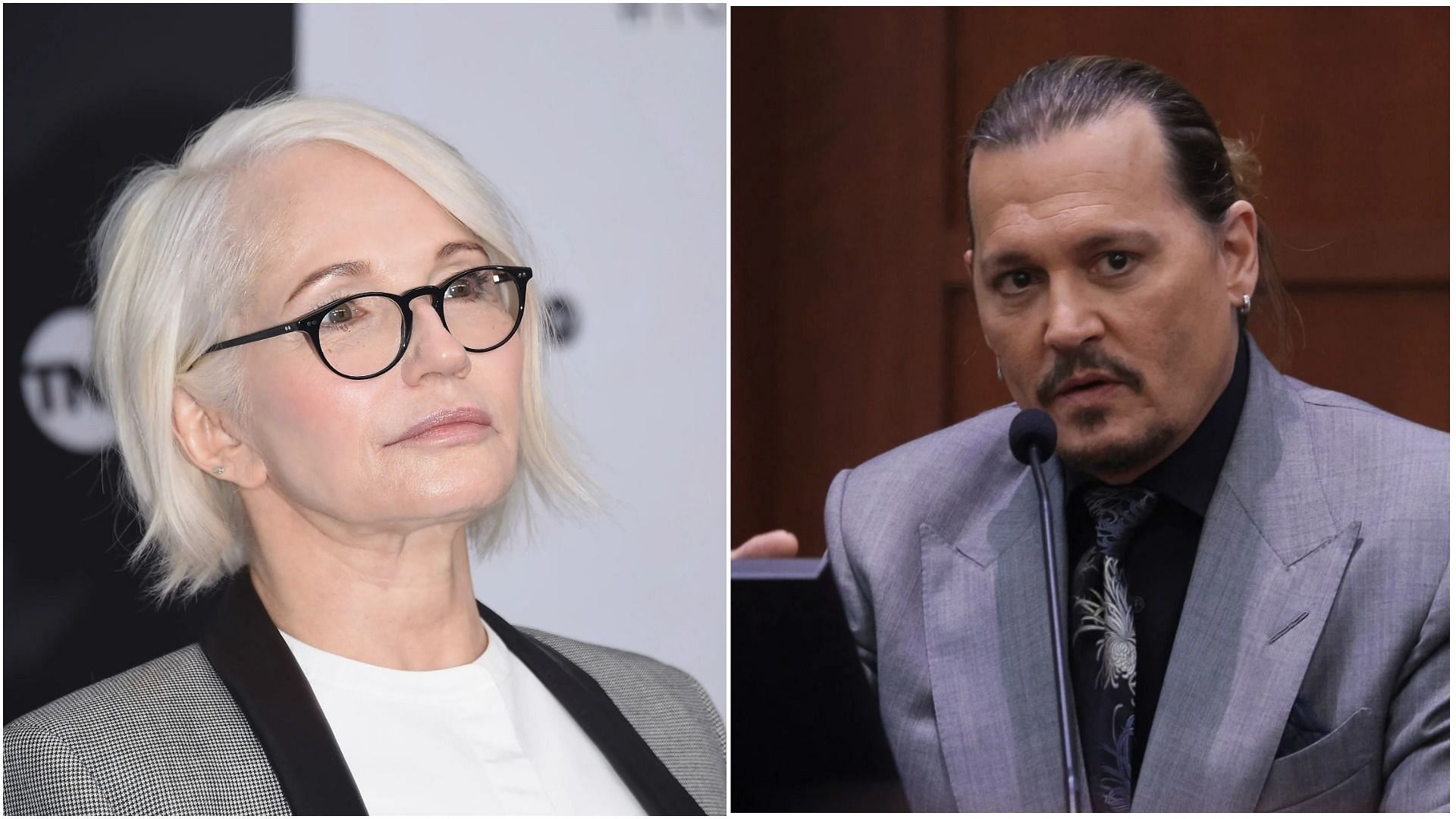 Ellen Barkin to testify against Johnny Depp (Images via Gary Gershoff/WireImage/Getty Images, and Evelyn Hocksteinp/Pool/AFP/Getty Images)