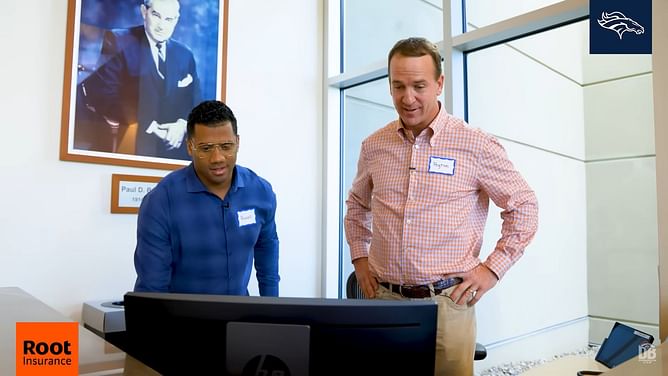 "Imagine having Elway and Peyton Manning to talk ball with" - NFL fans react to Russell Wilson studying tape with Broncos legend
