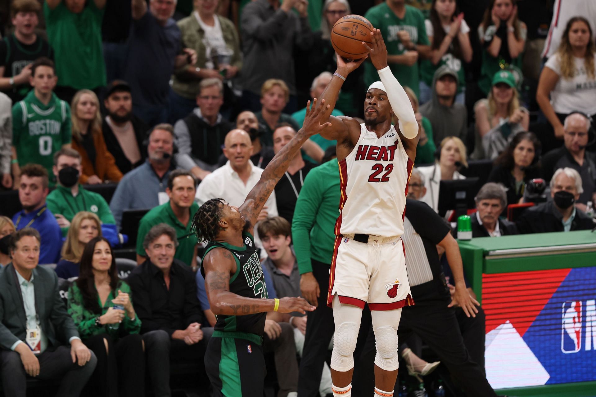 Jimmy Butler&#039;s late missed three stopped the Miami Heat rally cold and allowed the Boston Celtics to hold on for the win.