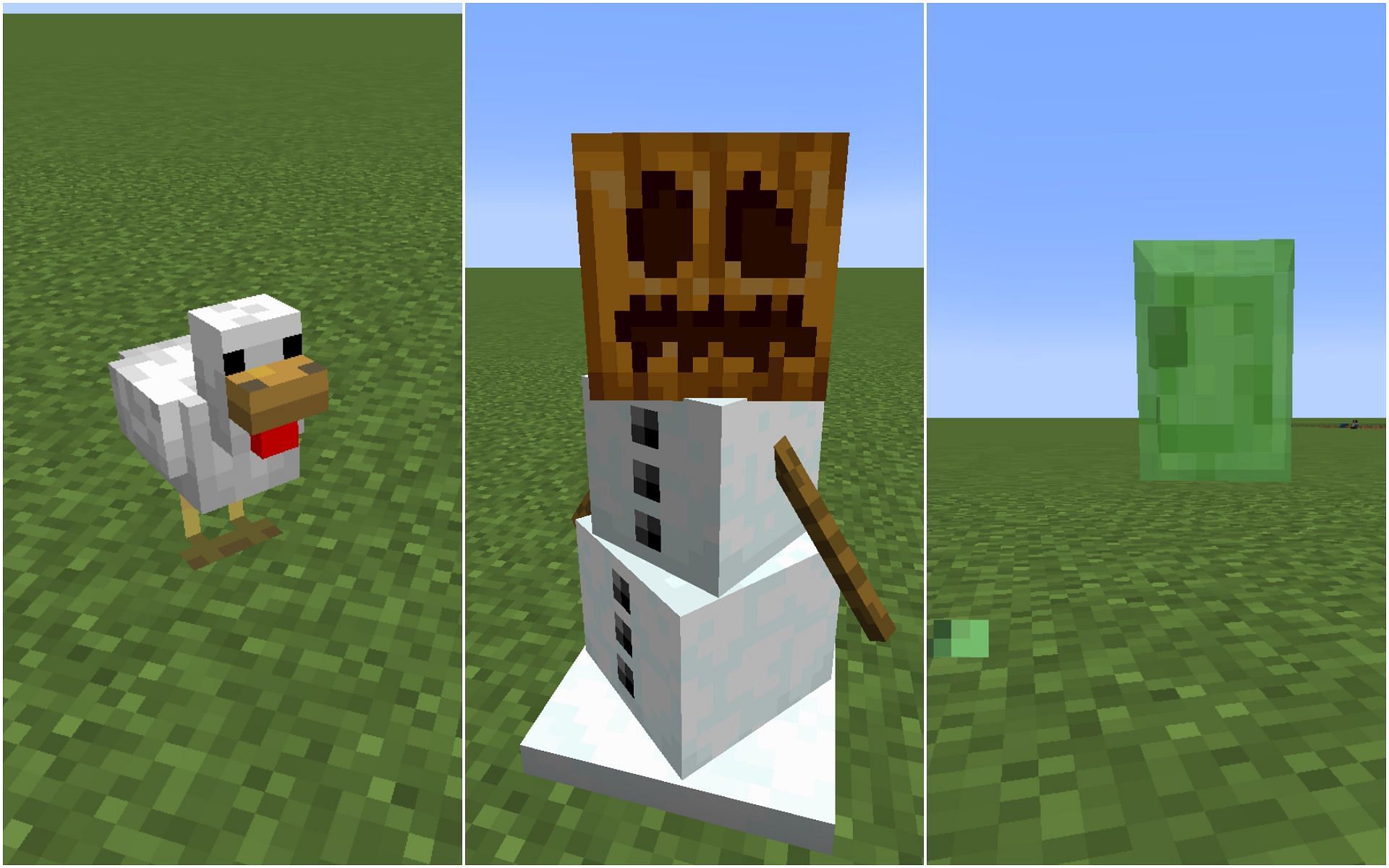 Some of the weakest mobs in Minecraft (Image via Minecraft)