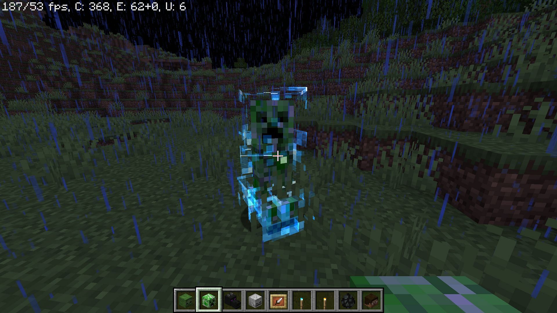 Charged Creeper should kill another normal creeper (Image via Minecraft)