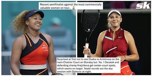 Naomi Osaka takes on Amanda Anisimova in the first round of the 2022 French Open.