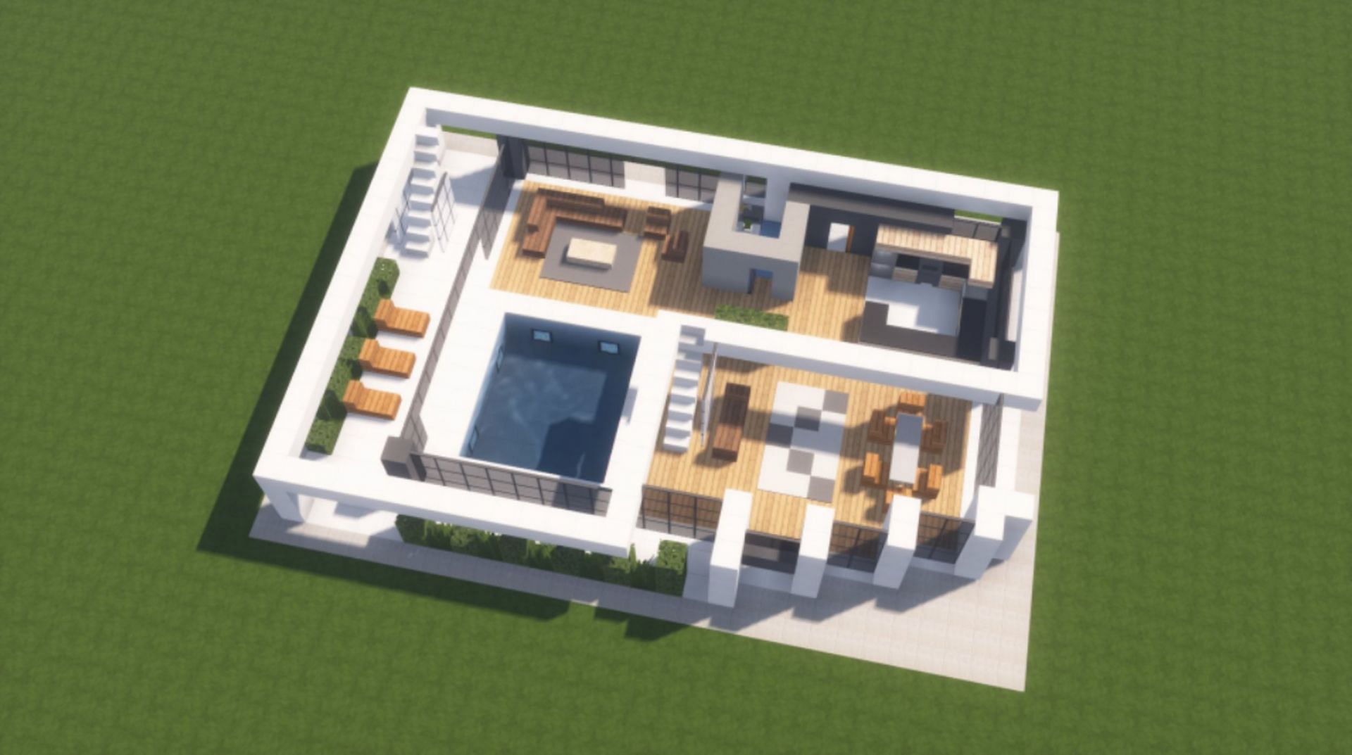 Compact and Pretty Modern House Minecraft Map