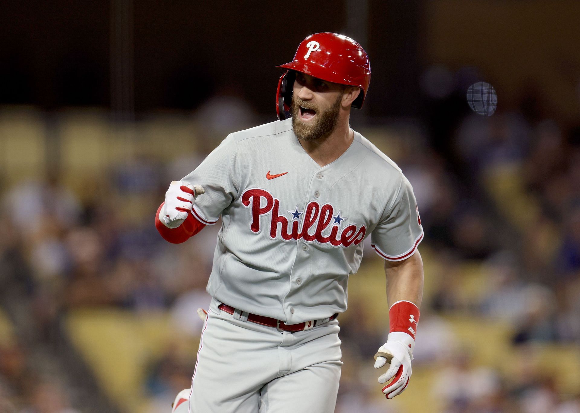 Bryce Harper in a game against the Los Angeles Dodgers