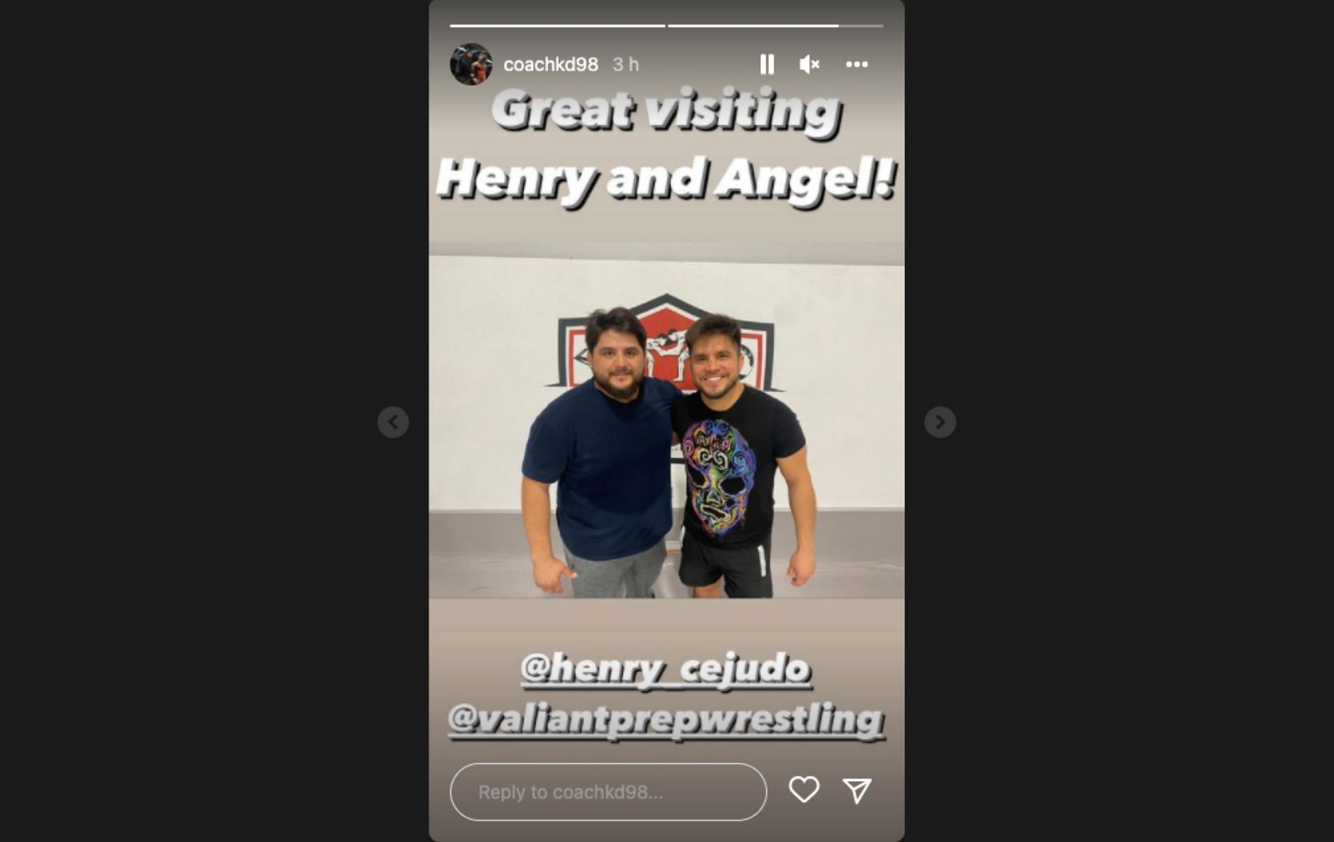 Angel Cejudo (left) &amp; Henry Cejudo (right) [Image Credits- @coachkd98 on Instagram]