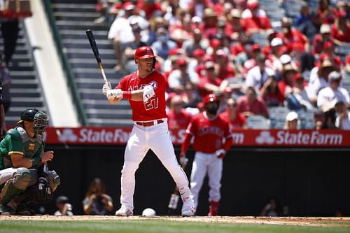 Los Angeles Angels former MVP Trout hit an RBI infield single along with his 12th homer of the year to gain praise from NBA star Zach LaVine.