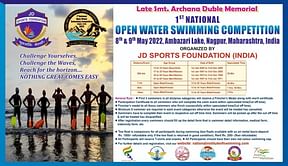 Archana Duble Memorial 1st National Open Water Swimming competition to be held in Nagpur from May 8