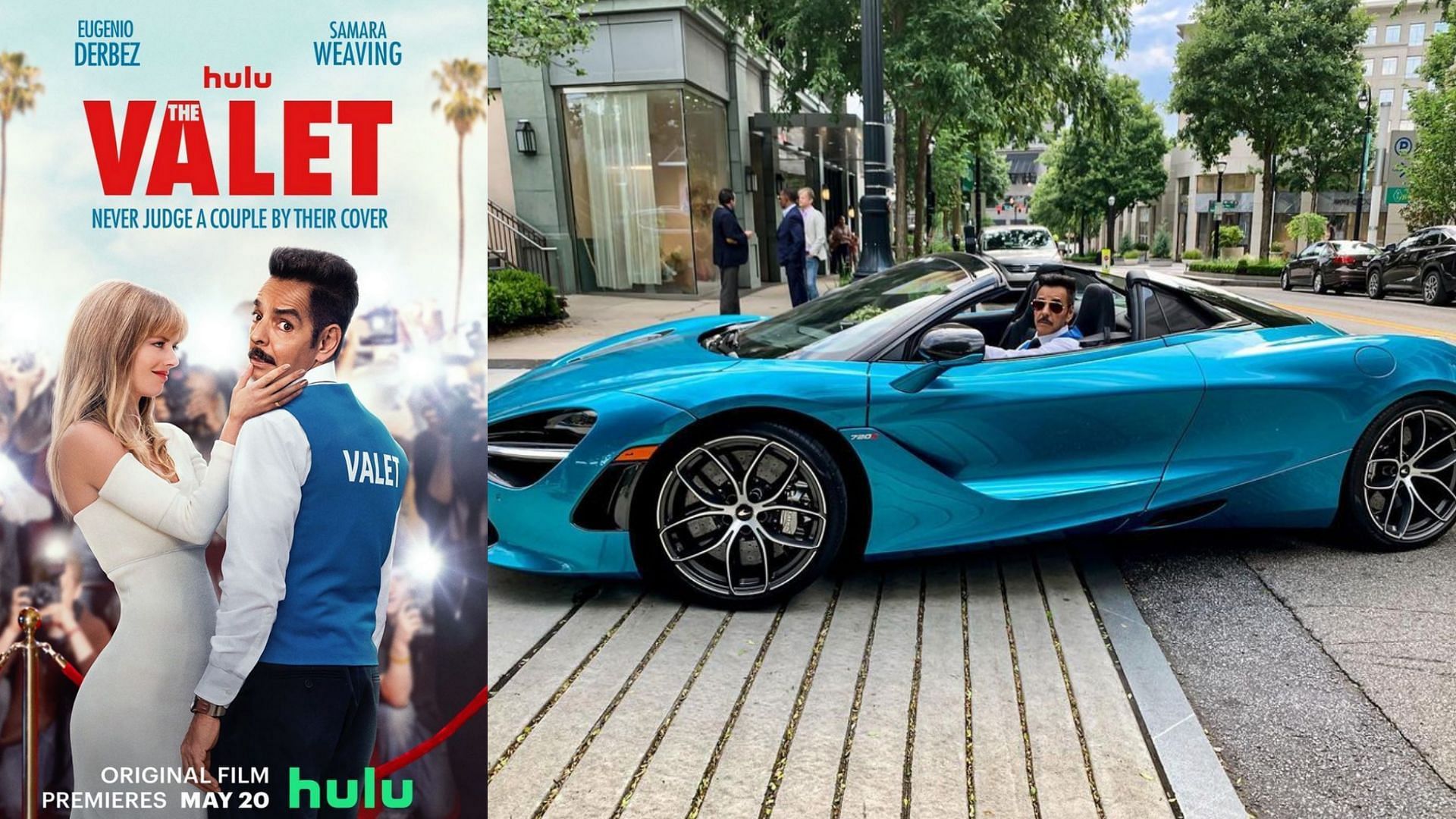 Hulu&#039;s The Valet, starring Eugenio Derbez and Samara Weaving, premieres this Friday, May 20, 2022 (Image via @ederbez/Instagram)