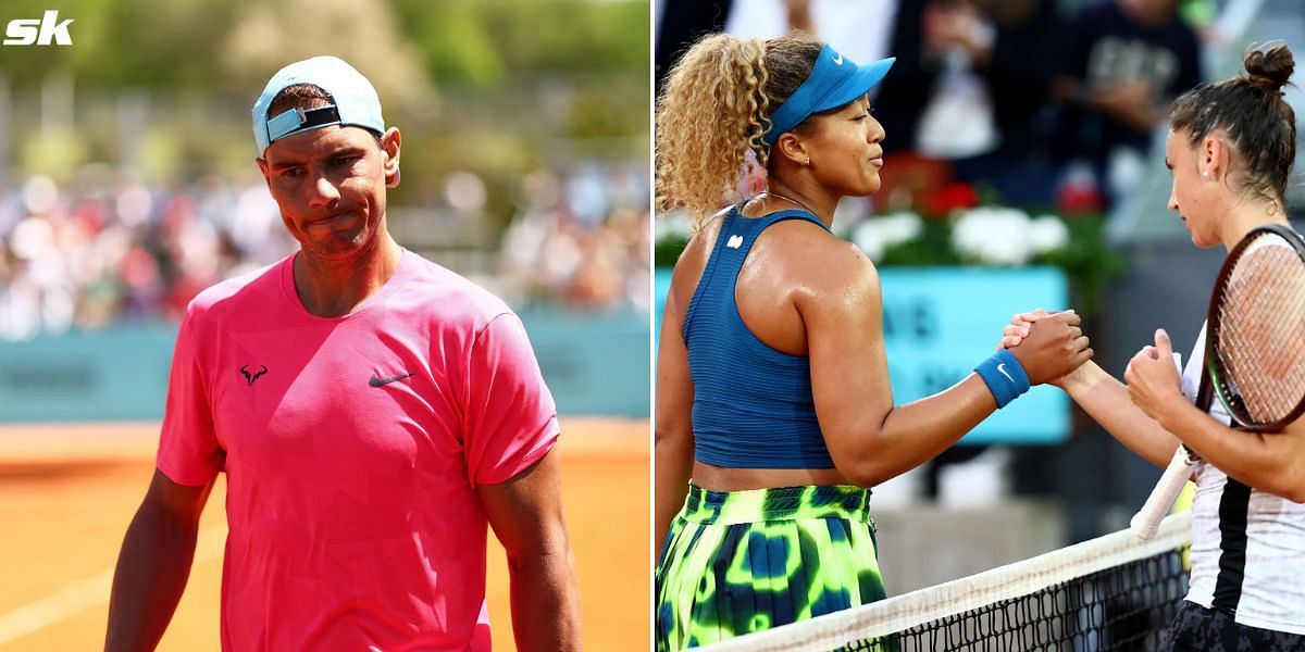 From L-R: Rafael Nadal, Naomi Osaka and Sara Sorribes Tormo.