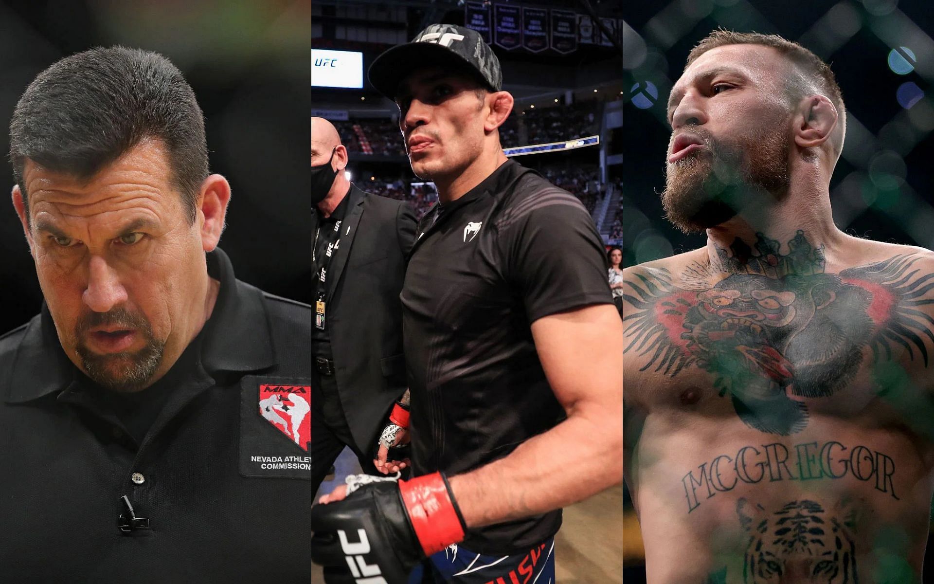 John McCarthy (left), Tony Ferguson (middle), and Conor McGregor (right) (Images courtesy of Getty)
