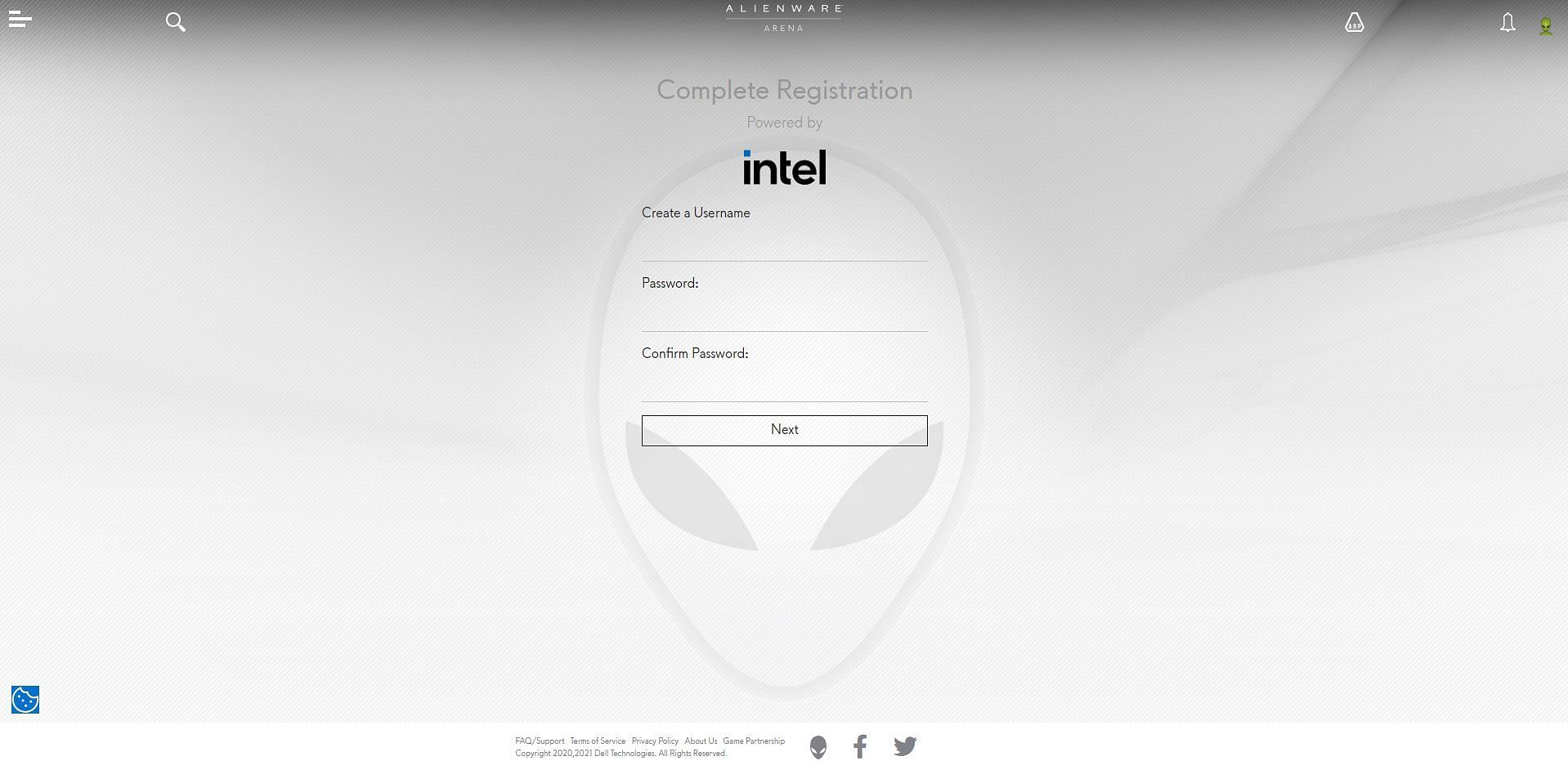 Insert all the required information into the given space (Image via Alienware Arena)