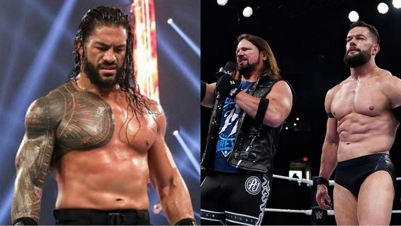 अनडिस्प्यूटेड WWE यूनिवर्सल चैंपियन रोमन रेंस, एजे स्टाइल्स और फिन बैलर