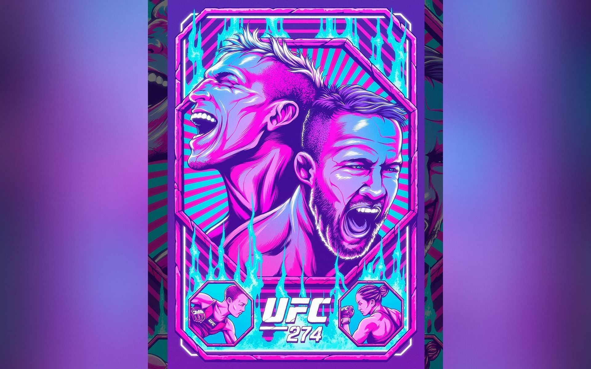UFC 274 artist series poster [Image via @ufc on Instagram]