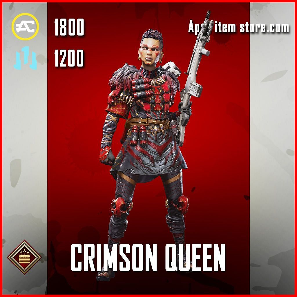Gamers are able to represent Bangalore with the Crimson Queen skin (Image via apexitemstore.com)