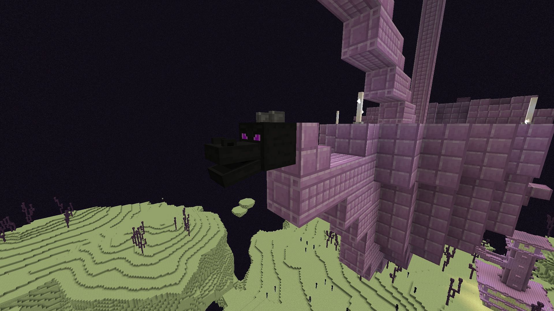 Dragon head on an End ship (Image via Mojang)