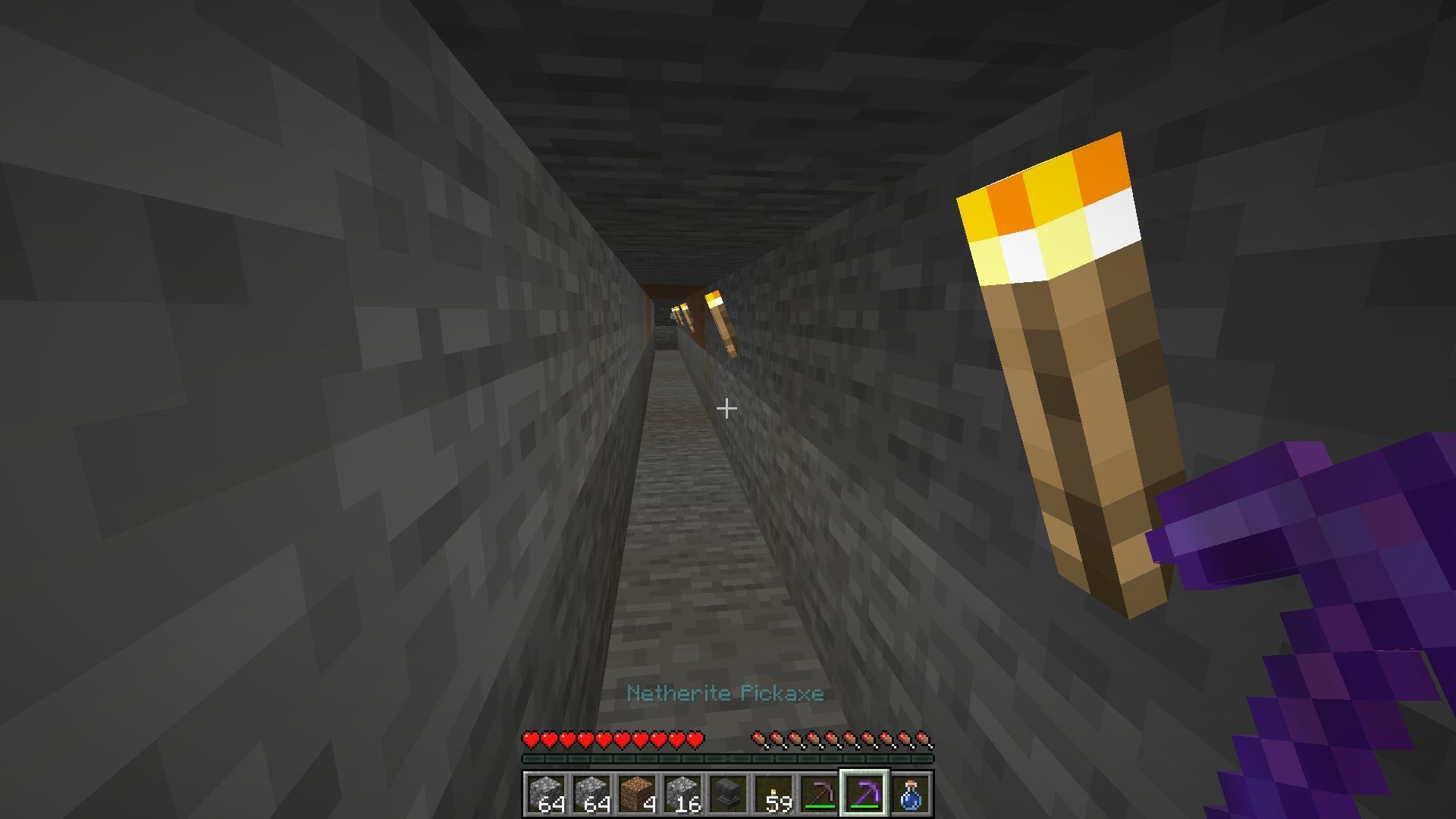 Strip mining (Image via Minecraft)