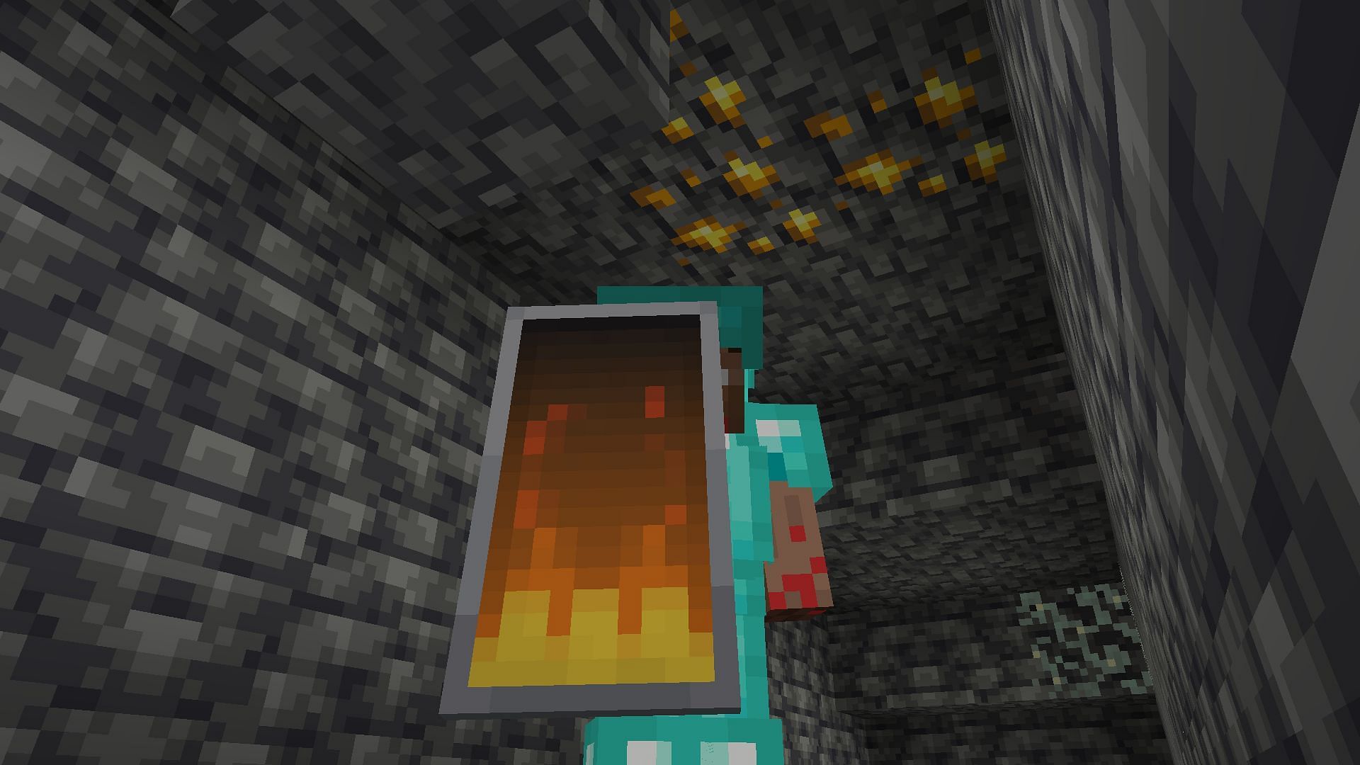 Flames shield (Image via Minecraft)