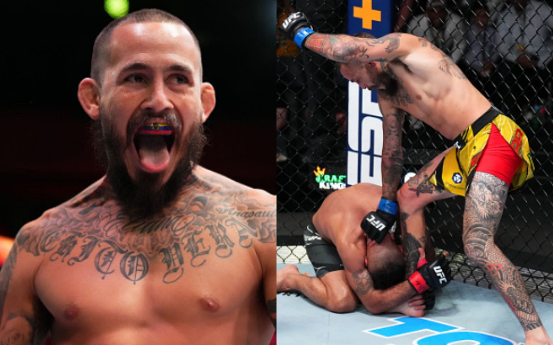 Marlon Vera (left); Font vs. Vera (right).