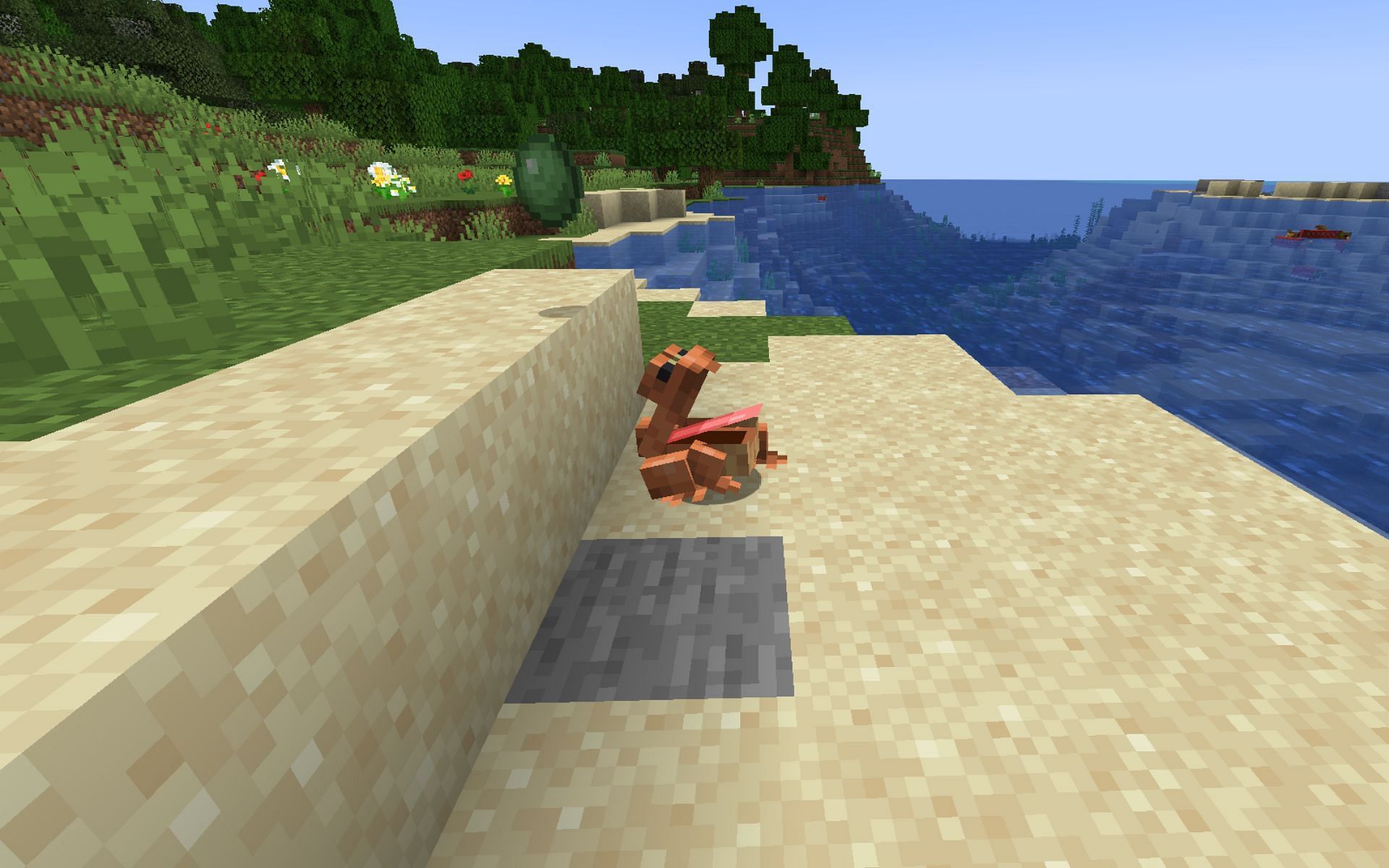 Frog eating animation (Image via Minecraft)