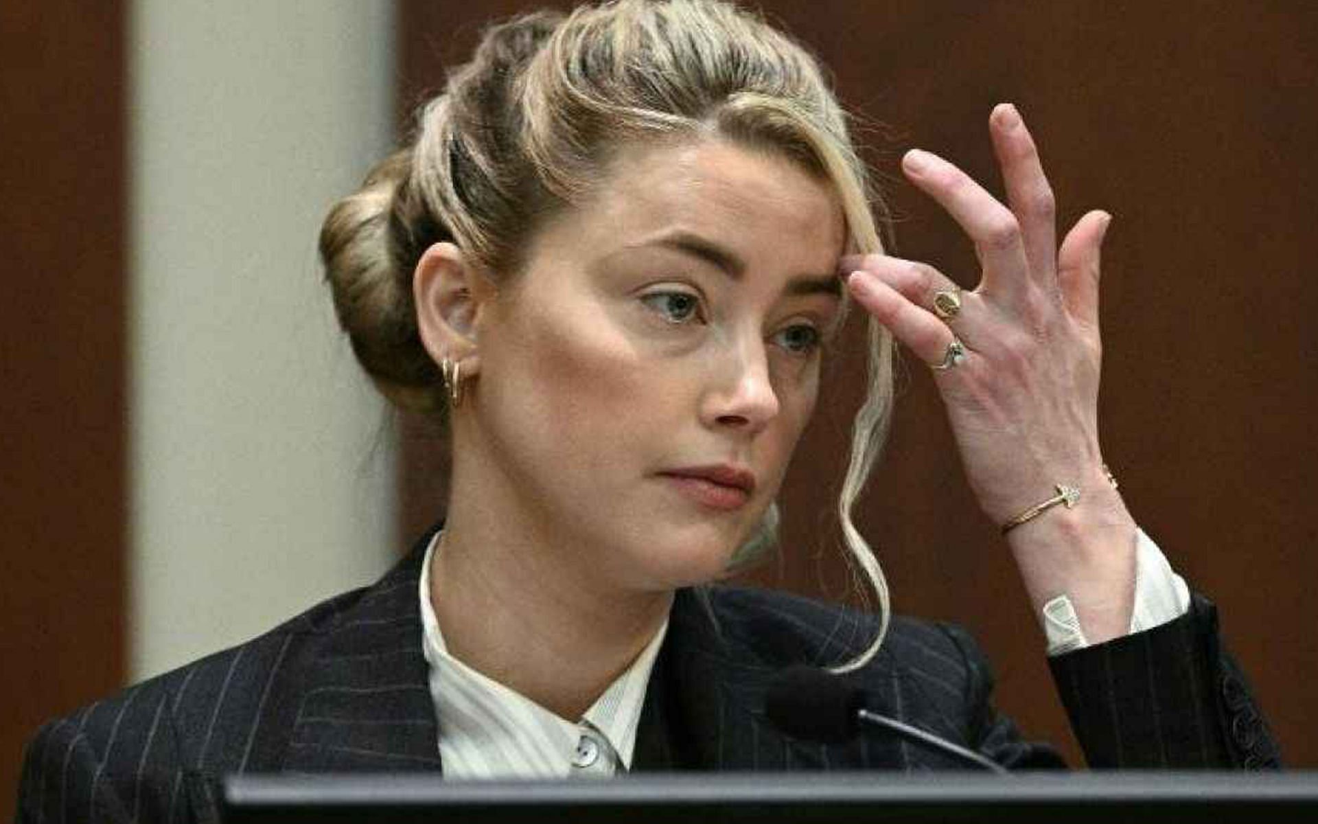 A still of Amber Heard from the trial (Image via CNN)
