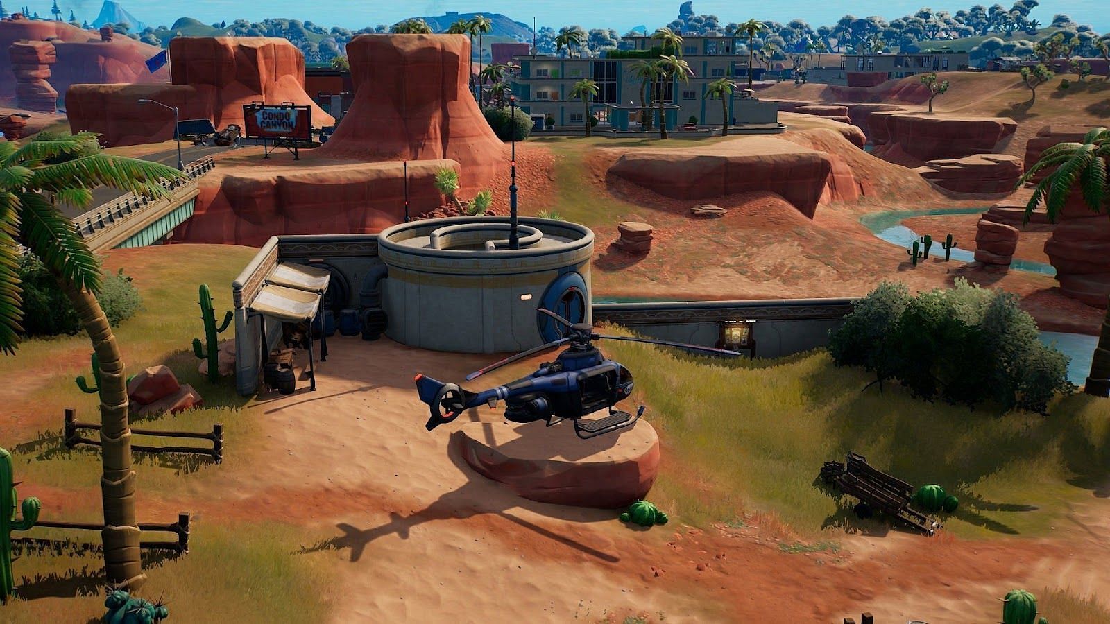 Take to the sky and get a bird&#039;s eye view of the battlefield in Fortnite (Image via Twitter/FN_Assist)