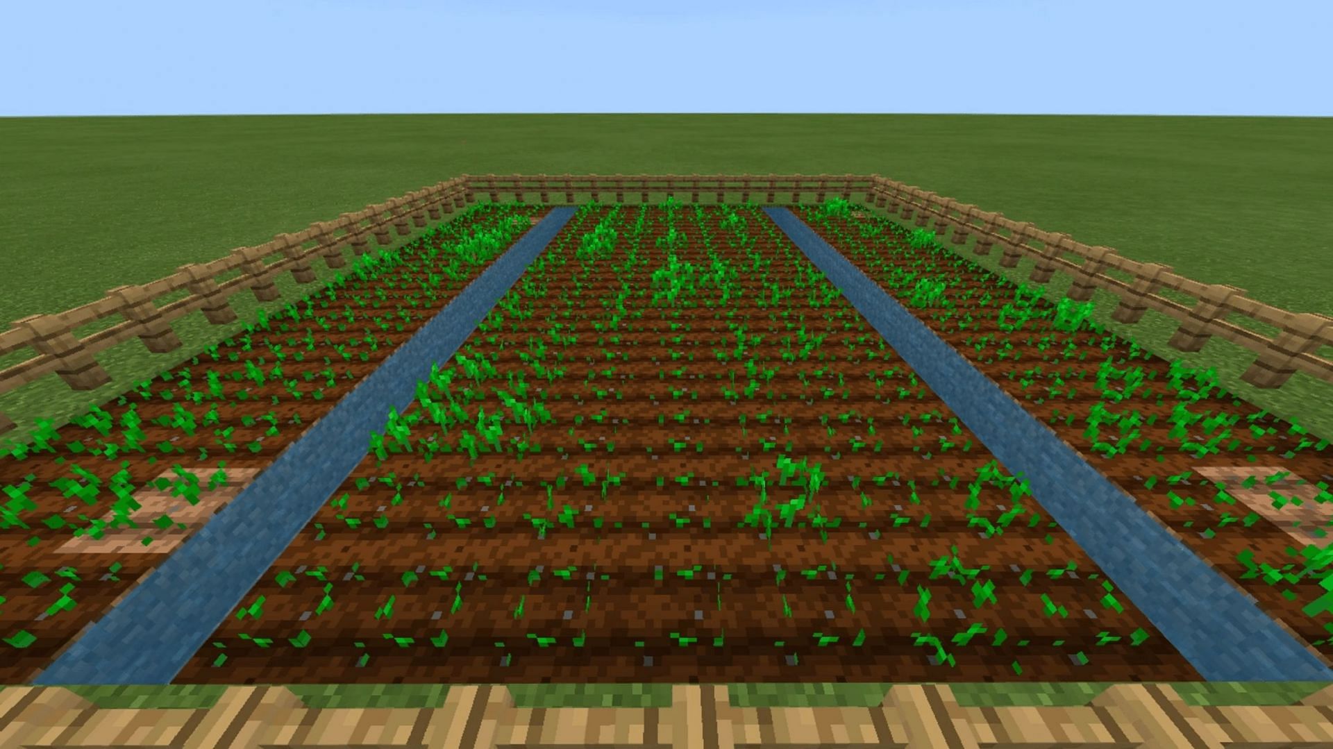 There are various farm types to help survival players get started (Image via Minecraft Wiki)