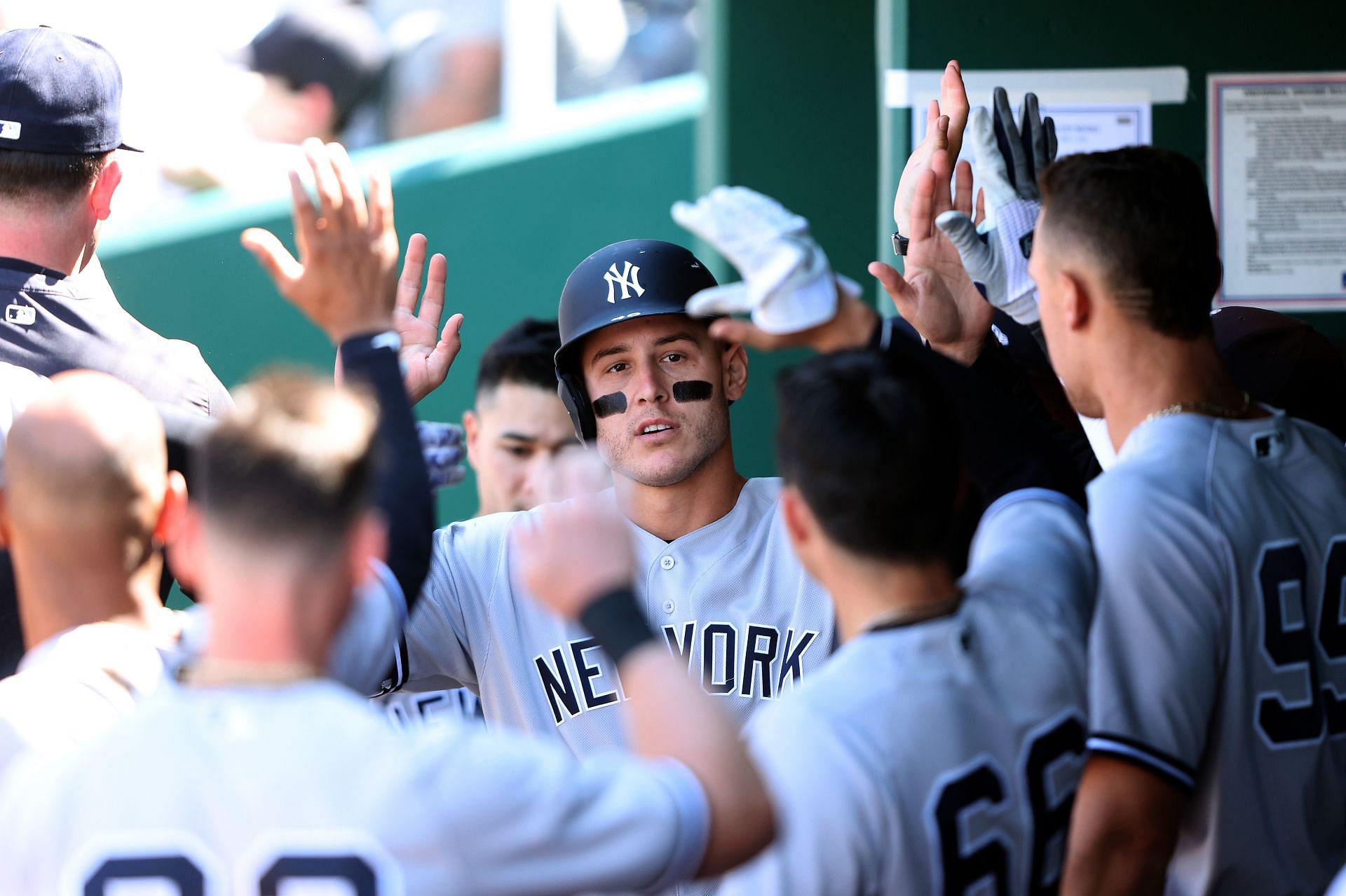 Now the Yankees celebrate in any arena, not just the dugout.