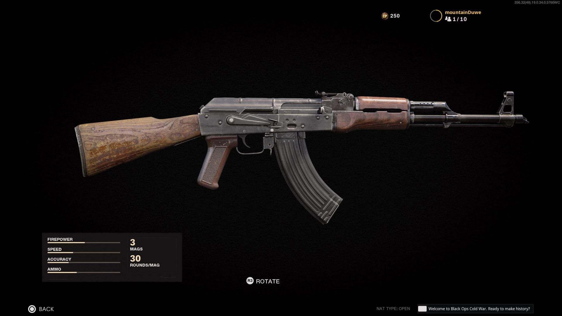 AK47 in Call of Duty Black Ops Cold War (image via Activision)