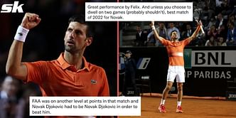 "Remember this match: The one where Novak Djokovic found his best tennis again" - Tennis fans ecstatic after Serb's scintillating win over Felix Auger-Aliassime at the Italian Open
