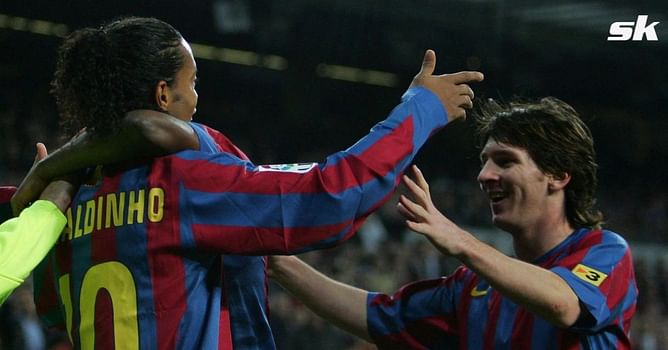 “How easy it is to play with this beast!!!” – Ronaldinho reminisces assist that helped Lionel Messi score his first ever goal for Barcelona
