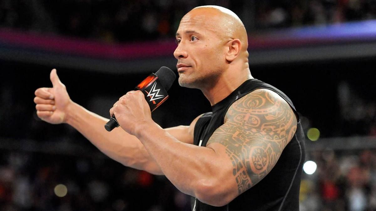 The Rock on an episode of RAW in 2014