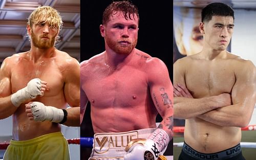 Logan Paul, Canelo Alvarez, and Dmitry Bivol