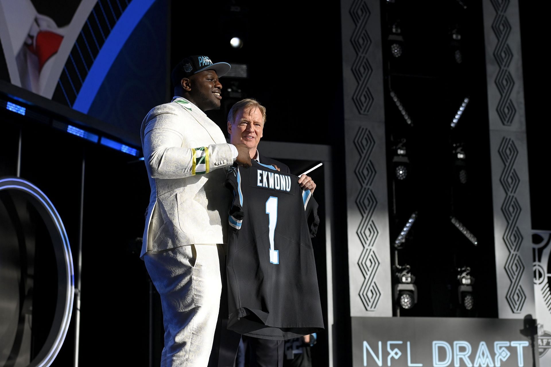 Ikem Ekwonu at the 2022 NFL Draft - Round 1