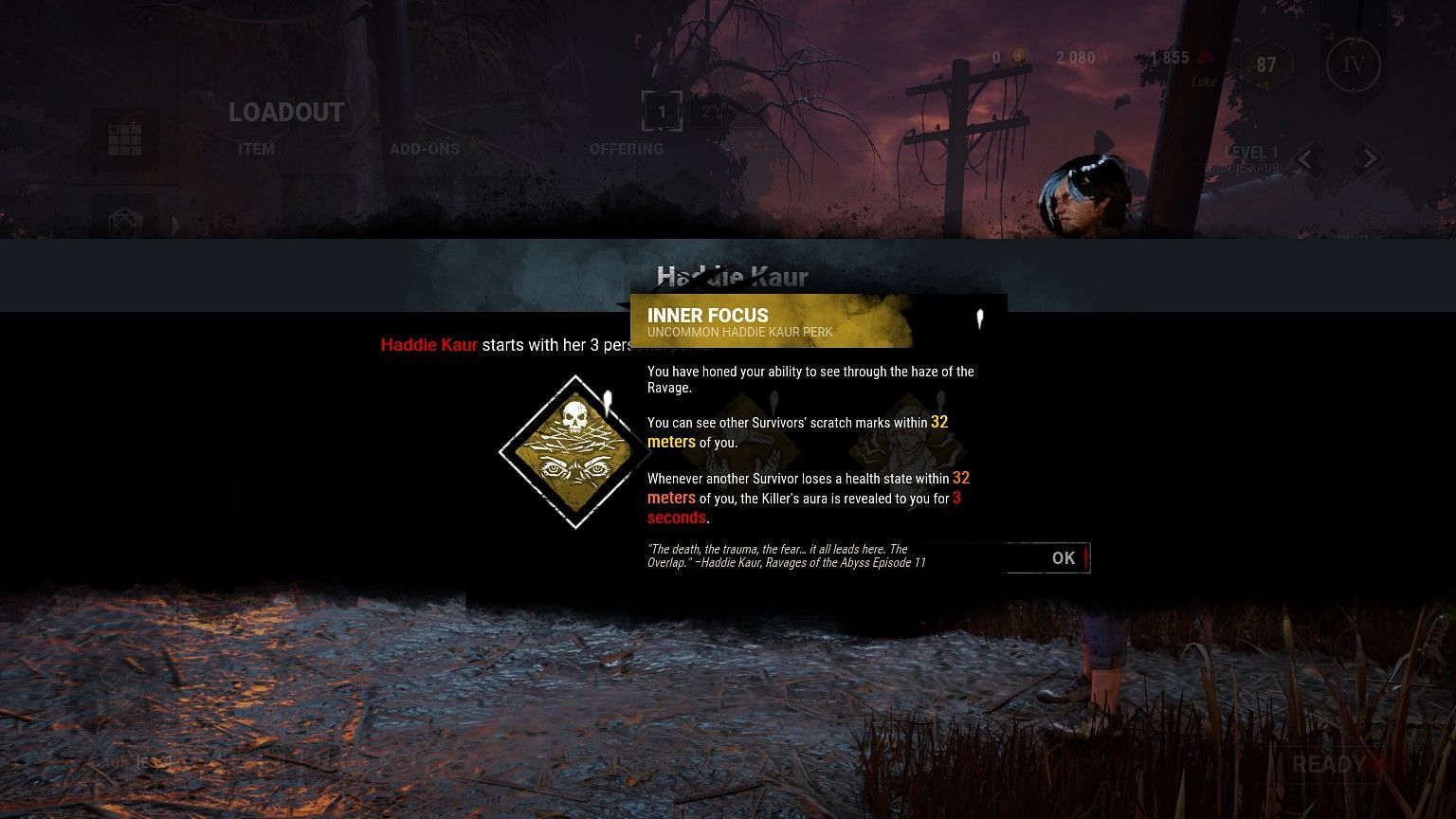 Inner Focus&#039; perk icon as seen in Dead By Daylight&#039;s Public Test Build (Image via Behaviour Interactive)