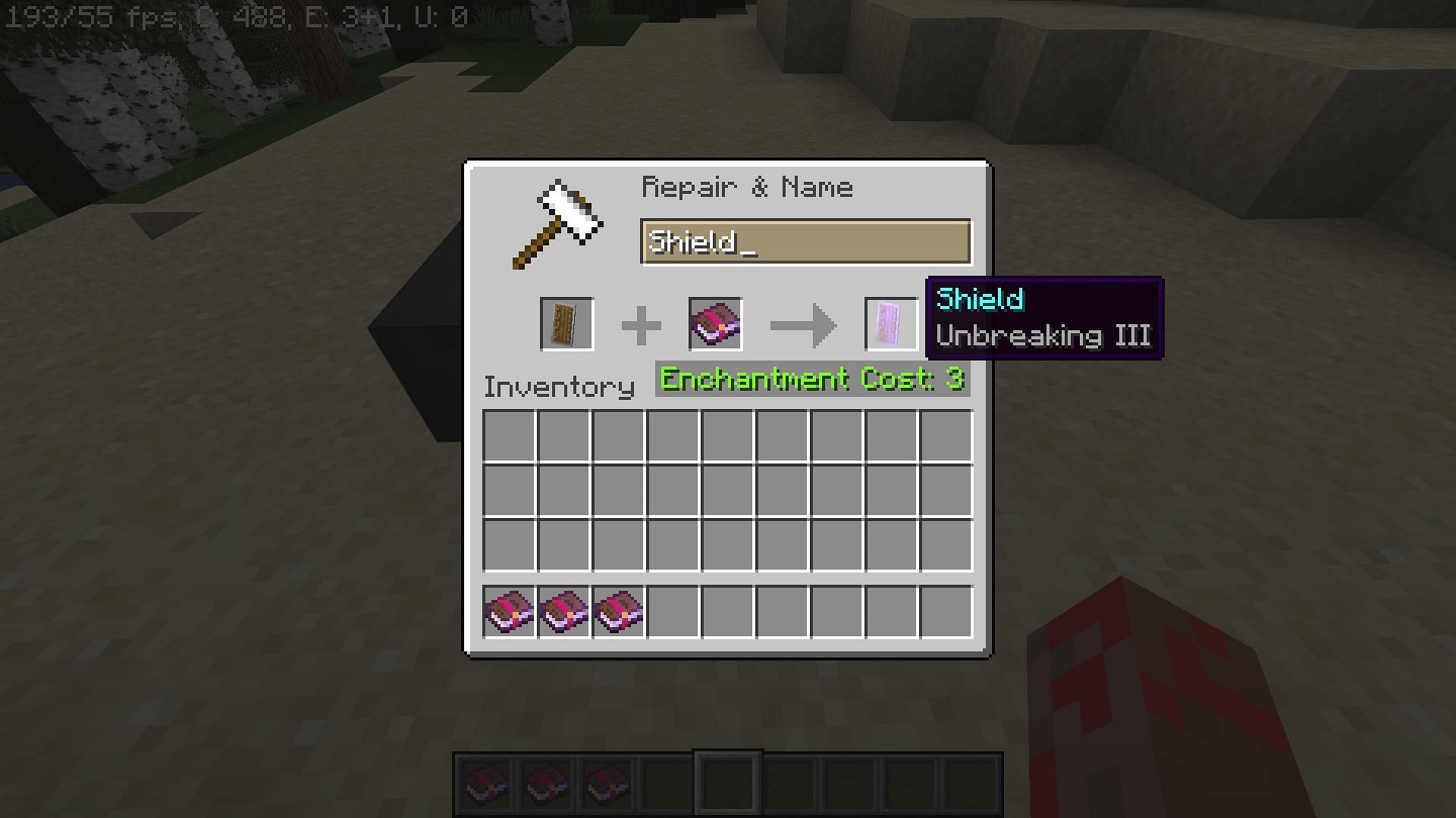 Unbreaking is the most commonly used powerup (Image via Minecraft)
