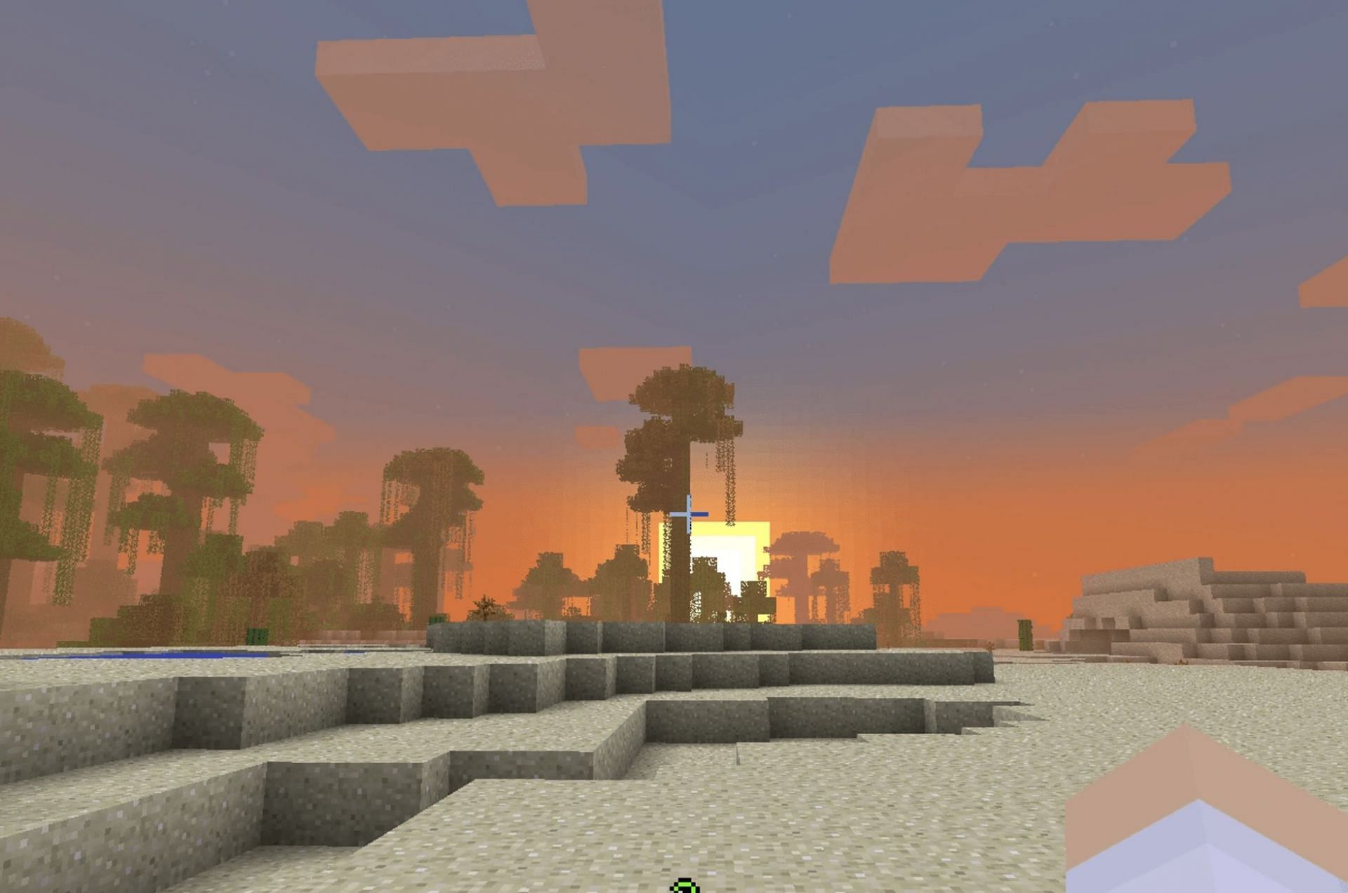This seed sets players up with easy access to a village and lava (Image via Mojang)