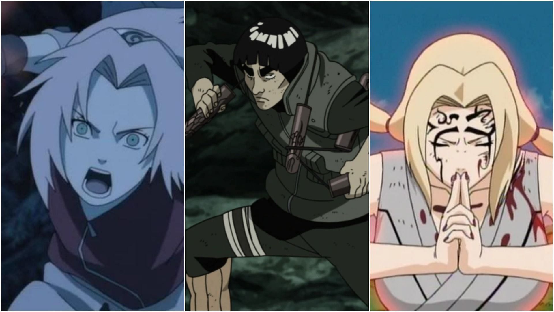 Sakura, Guy, and Tsunade as seen in Naruto (Image via Sportskeeda)