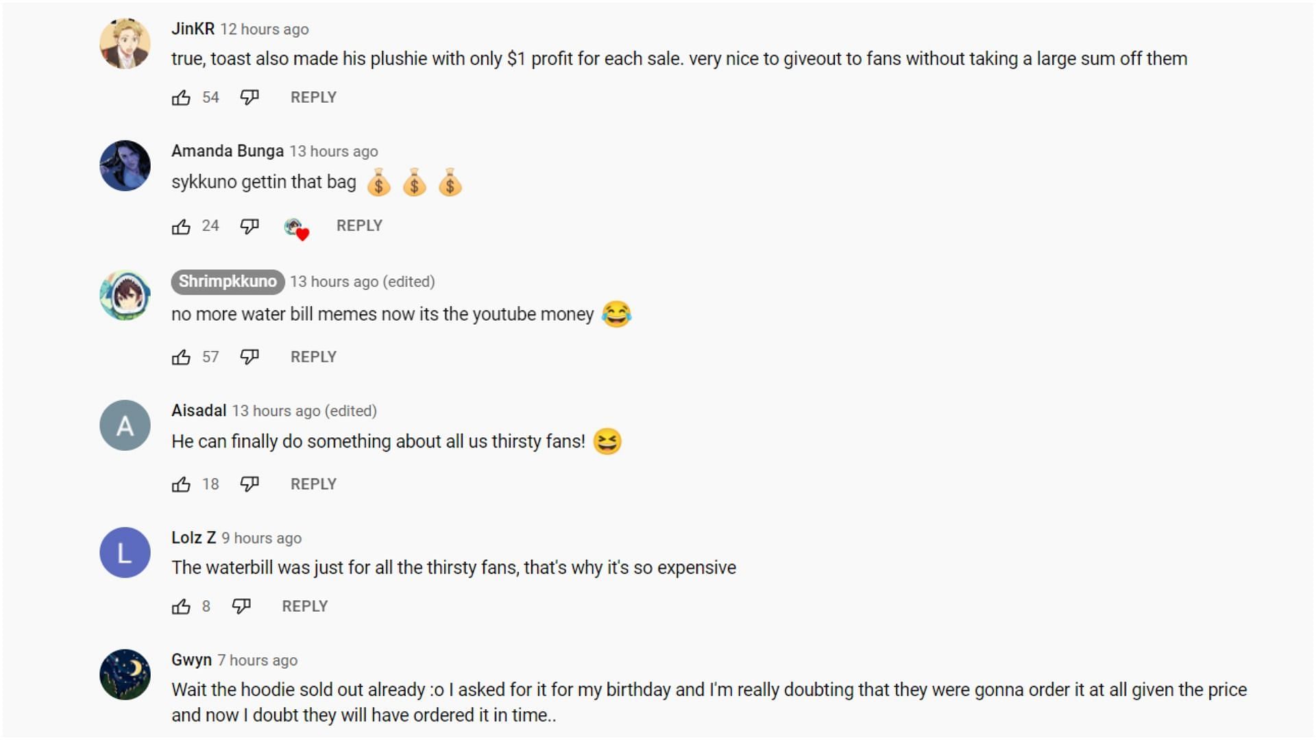 Fans react to recent update on his merch (Image via- Shrimpkkuno/YouTube)