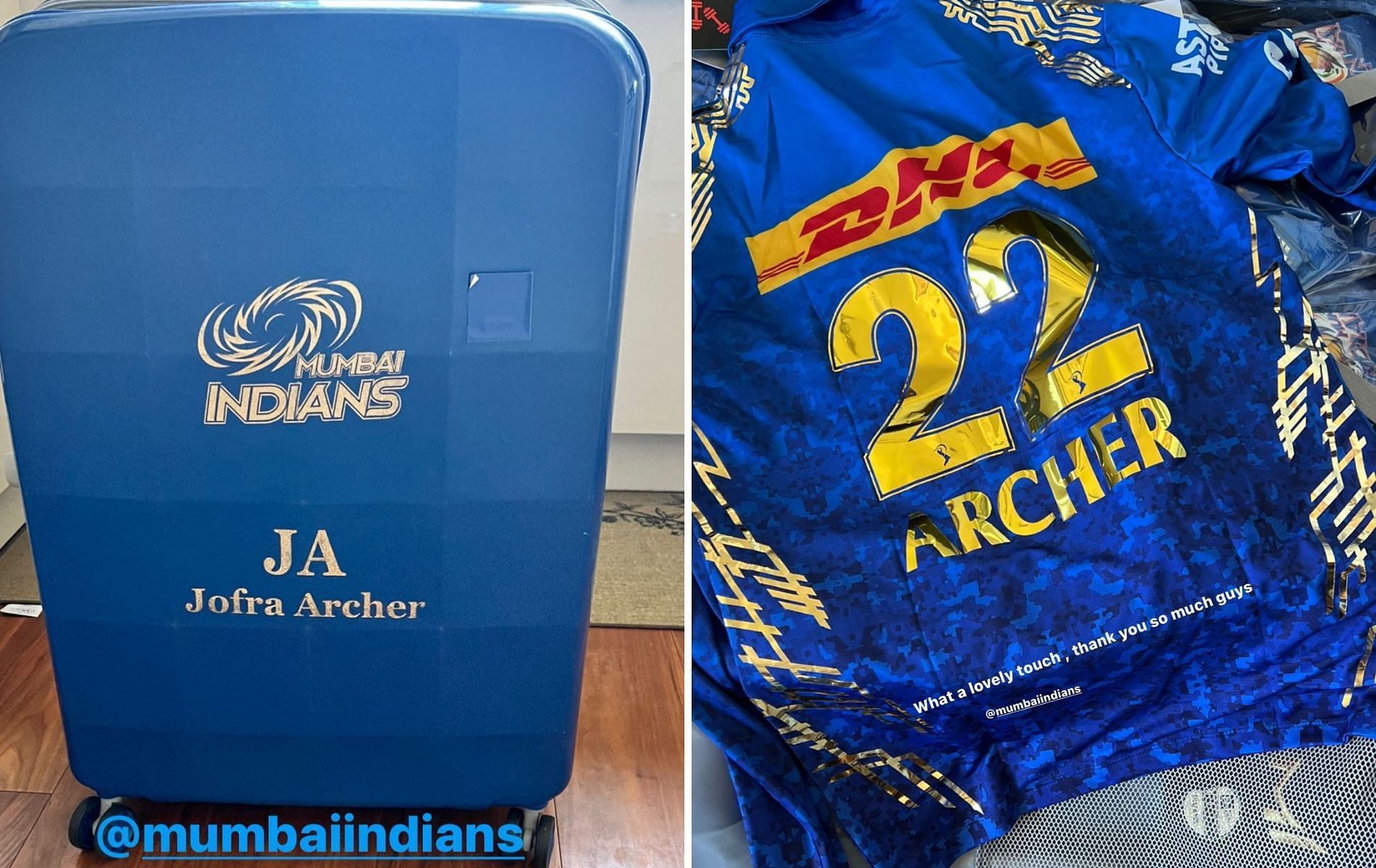 Mumbai Indians signed Jofra Archer for INR 8 crore at IPL 2022 auction (Pics: Instagram)