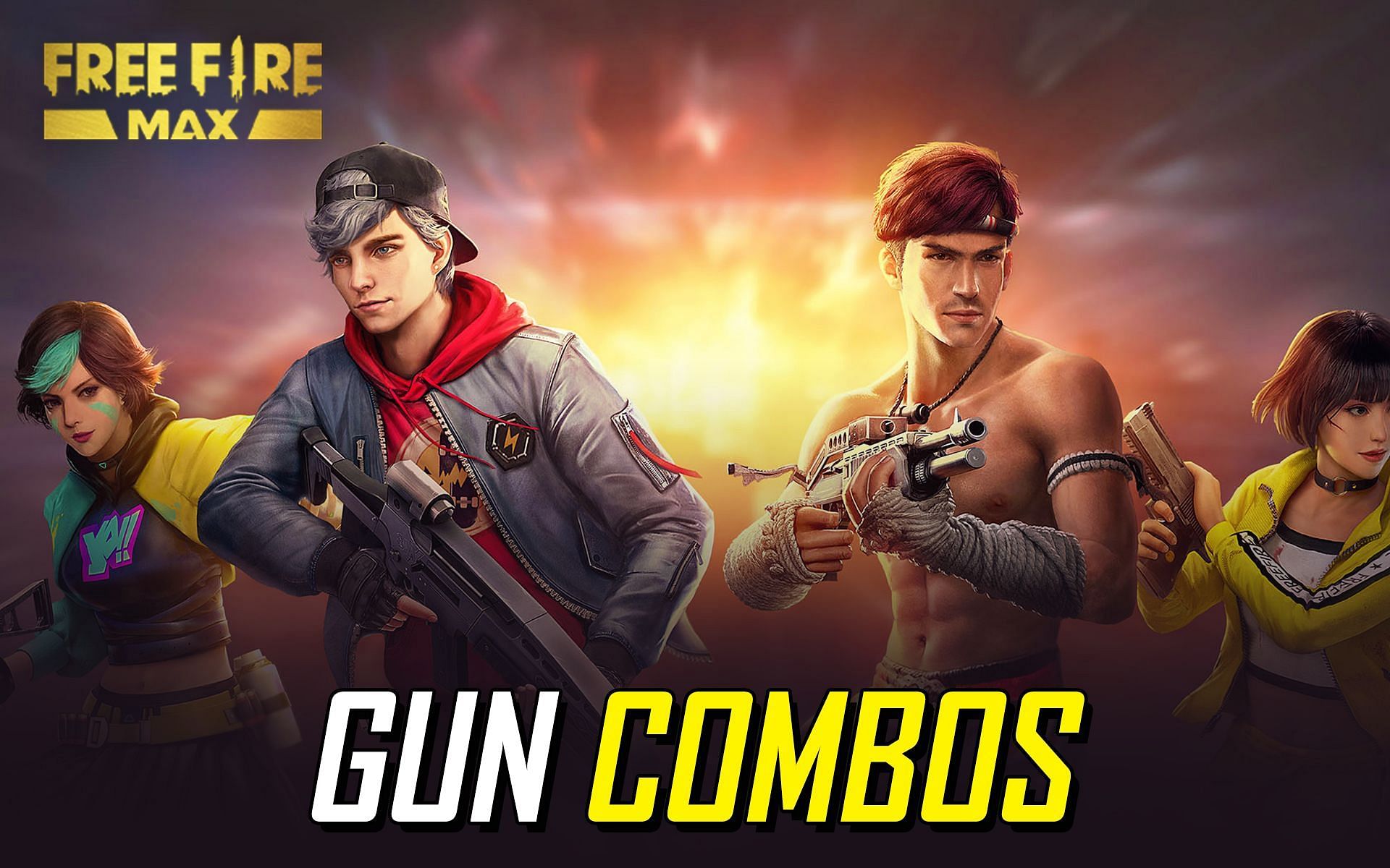 Free Fire gun combos for rush gameplay in OB34 update (Image via Sportskeeda)